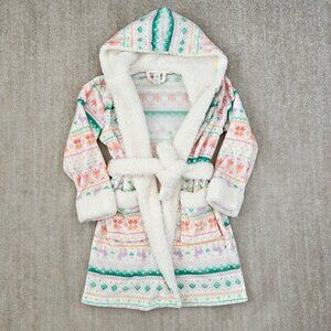 3 for $6 Thereabouts Girls Hooded Fleece Faux Sherpa Robe XL 18.5 Plus